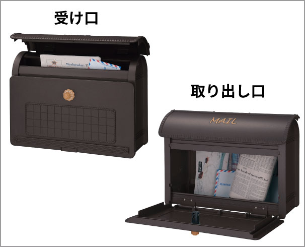上入れ前出しタイプ 上入れ前出しタイプのため、限られた敷地への設置に適しています。 ※メール便には対応できません。　三協アルミ　モダン　おしゃれ　エクステリア　愛知・名古屋の外構専門店パートナーホームのエクステリア　製品一覧　ポスト　ＳＷＤ型　|パートナーホーム