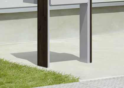 三協アルミ　モダン　おしゃれ　エクステリア　愛知・名古屋の外構専門店パートナーホームのエクステリア　製品一覧　宅配ボックス　フレムスClassic（クラシック）　ポール埋め込みタイプ|パートナーホーム