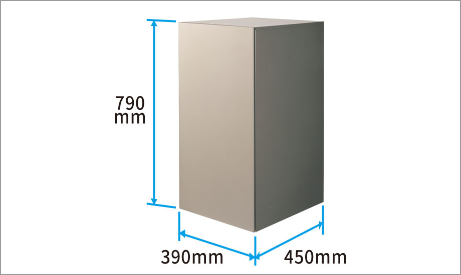 三協アルミ　モダン　おしゃれ　エクステリア　愛知・名古屋の外構専門店パートナーホームのエクステリア　製品一覧　宅配ポスト　フレムスBasic　外寸：高さ790mm、幅390mm、奥行450mm|パートナーホーム
