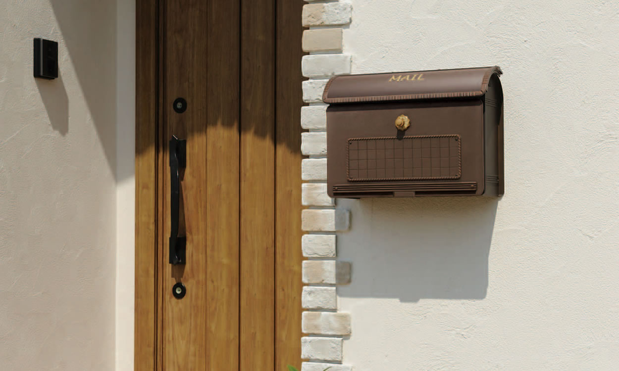 壁付けタイプ アートブラウン（ABN）　三協アルミ　モダン　おしゃれ　エクステリア　愛知・名古屋の外構専門店パートナーホームのエクステリア　製品一覧　ポスト　ＳＷＤ型　|パートナーホーム