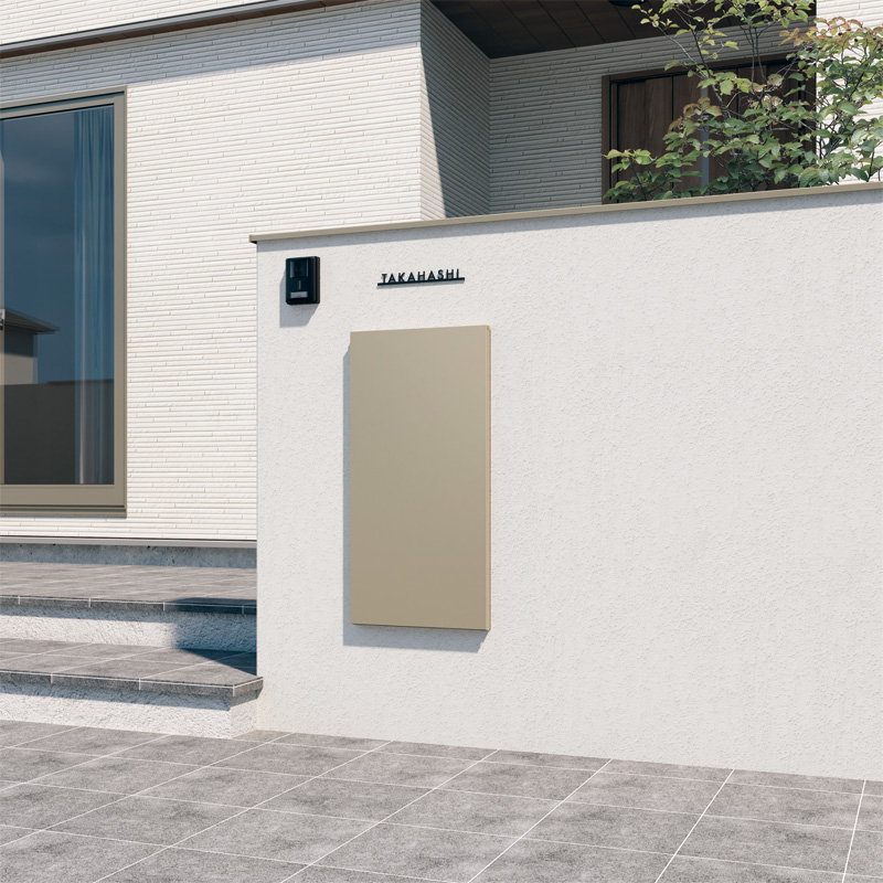 三協アルミ　モダン　おしゃれ　エクステリア　愛知・名古屋の外構専門店パートナーホームのエクステリア　製品一覧　宅配ポスト　フレムスBasic　埋め込みタイプ（宅配ポスト：レギュラータイプ） アーバングレー（UC）／埋め込みタイプ／宅配ポスト：レギュラータイプ|パートナーホーム