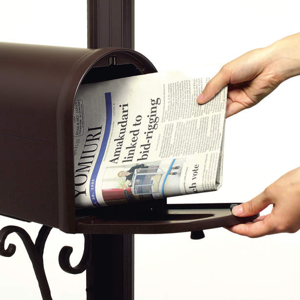 三協アルミ　モダン　おしゃれ　エクステリア　愛知・名古屋の外構専門店パートナーホームのエクステリア　製品一覧　ポスト　 JBA型 前入れ後出しタイプ：裏蓋|パートナーホーム