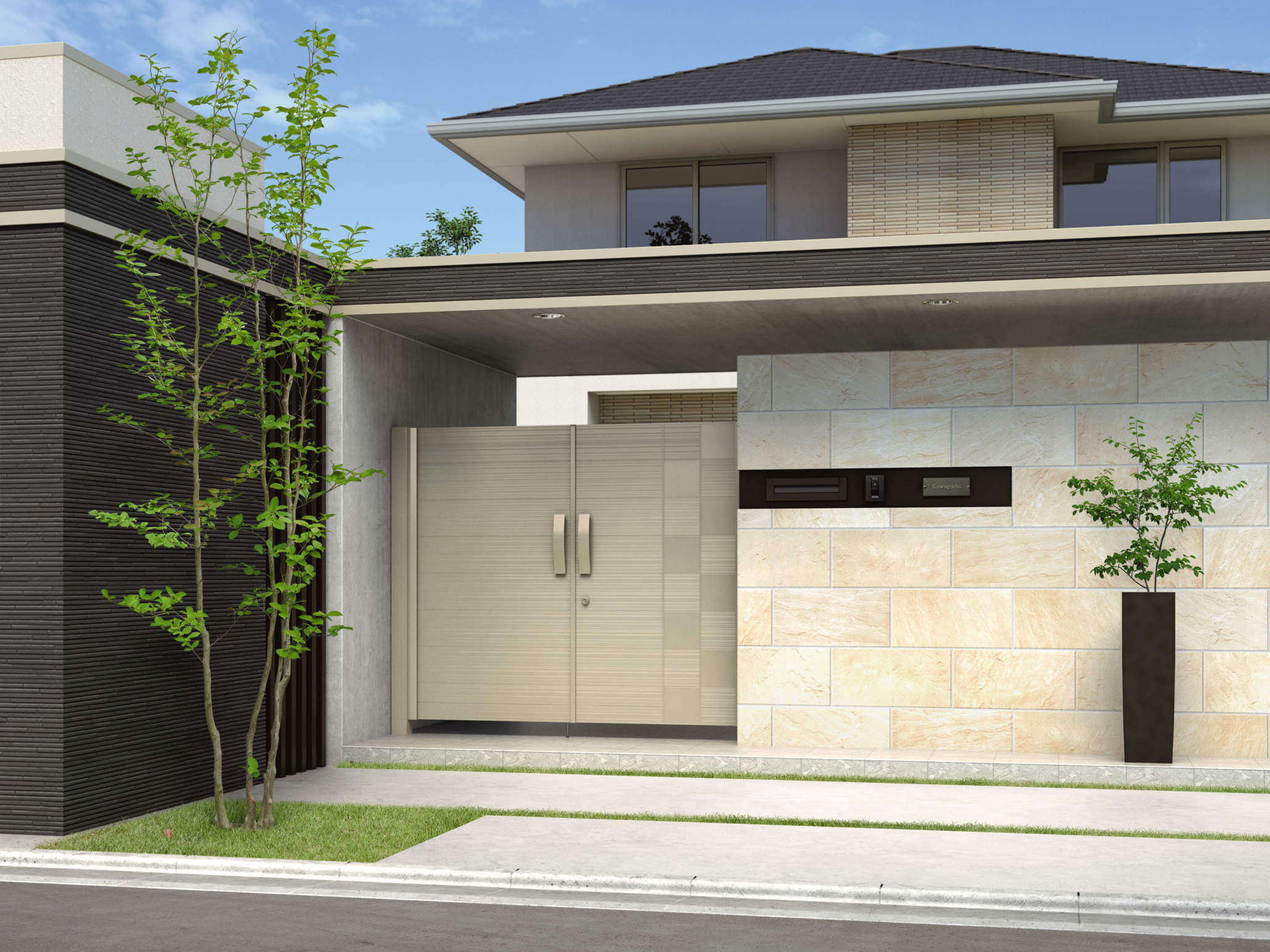 三協アルミ　リフレア　特徴【外構エクステリア商品】|三協アルミ　門扉　モダン　おしゃれ　エクステリア　愛知・名古屋の外構専門店パートナーホームのエクステリア　製品一覧　形材門扉　リフレア　サムネイル|パートナーホーム