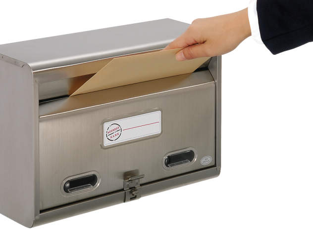 前入れ後出しタイプ　表面（受け口）　三協アルミ　モダン　おしゃれ　エクステリア　愛知・名古屋の外構専門店パートナーホームのエクステリア　製品一覧　ポスト　 SWS型　|パートナーホーム