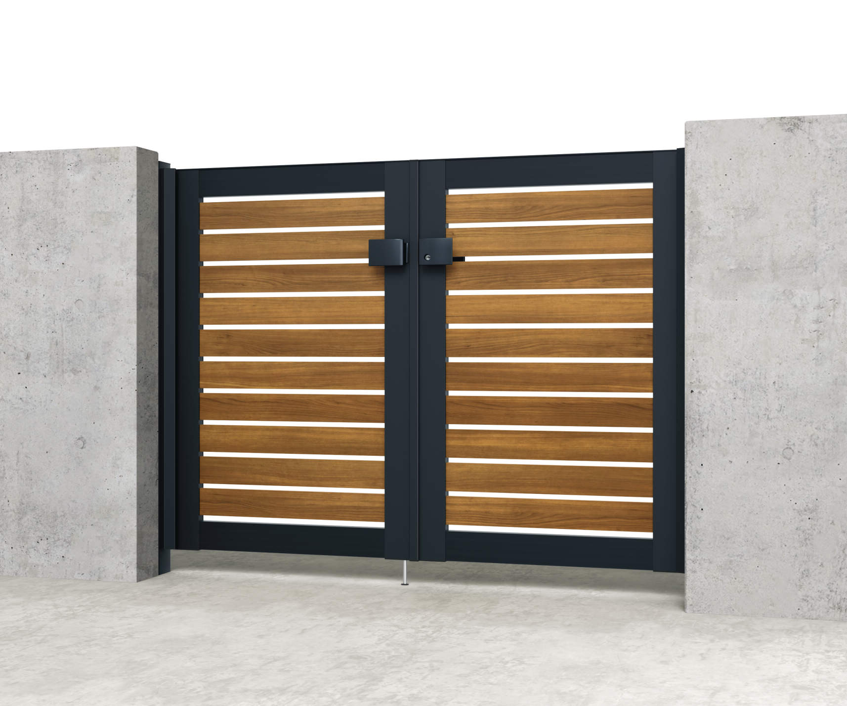 三協アルミ　門扉　モダン　おしゃれ　エクステリア　愛知・名古屋の外構専門店パートナーホームのエクステリア　製品一覧　シャトレナⅡ　Y3型　クラフトチェリー・ブラック（YCK）|パートナーホーム