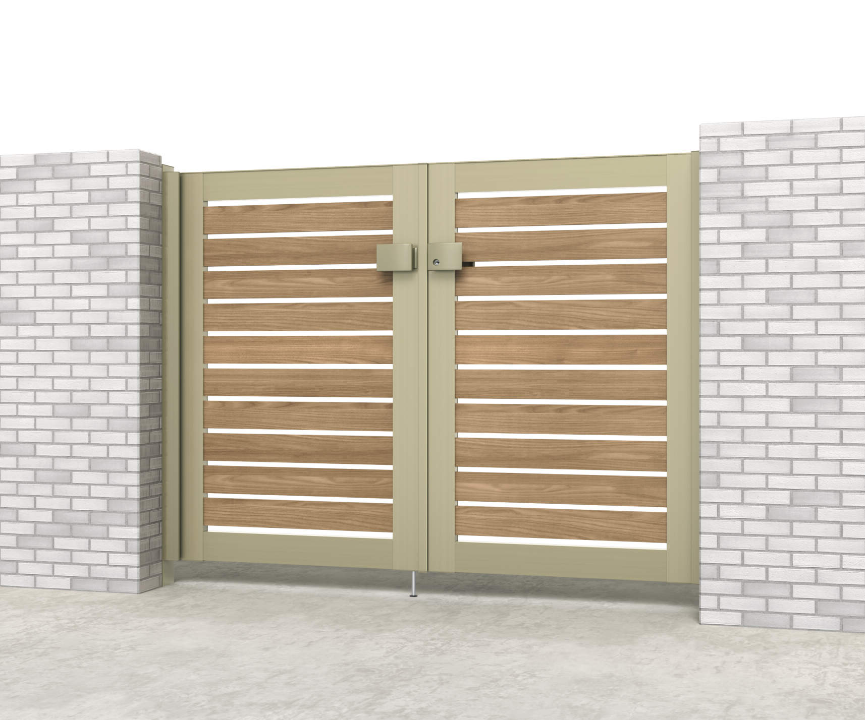 Y3型　三協アルミ　門扉　モダン　おしゃれ　エクステリア　愛知・名古屋の外構専門店パートナーホームのエクステリア　製品一覧　シャトレナⅡ　シナモンエルム・アーバングレー（NEU）|パートナーホーム