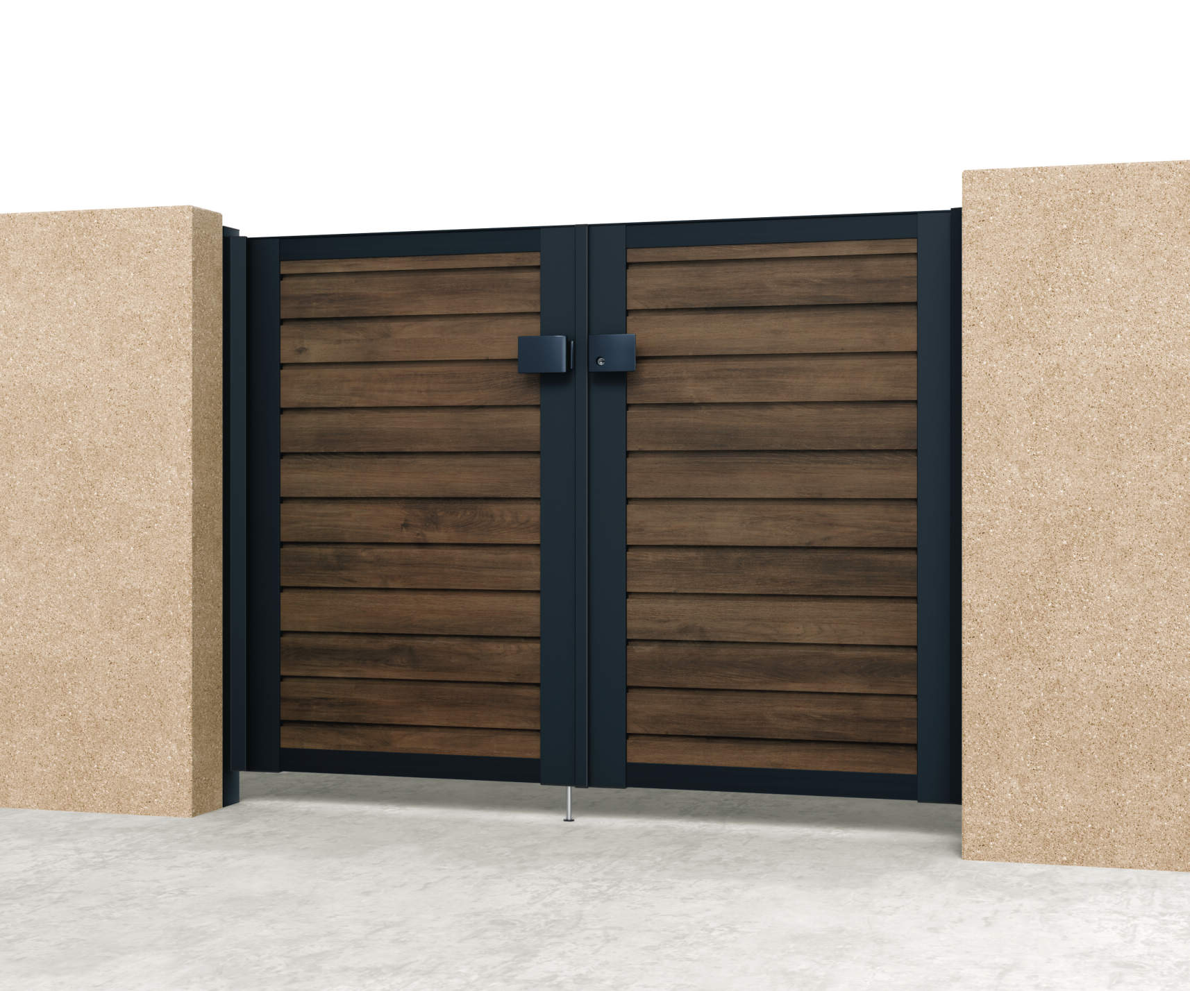 トラッドオーク・ブラック（FAK）　YM型　三協アルミ　門扉　モダン　おしゃれ　エクステリア　愛知・名古屋の外構専門店パートナーホームのエクステリア　製品一覧　シャトレナⅡ　|パートナーホーム