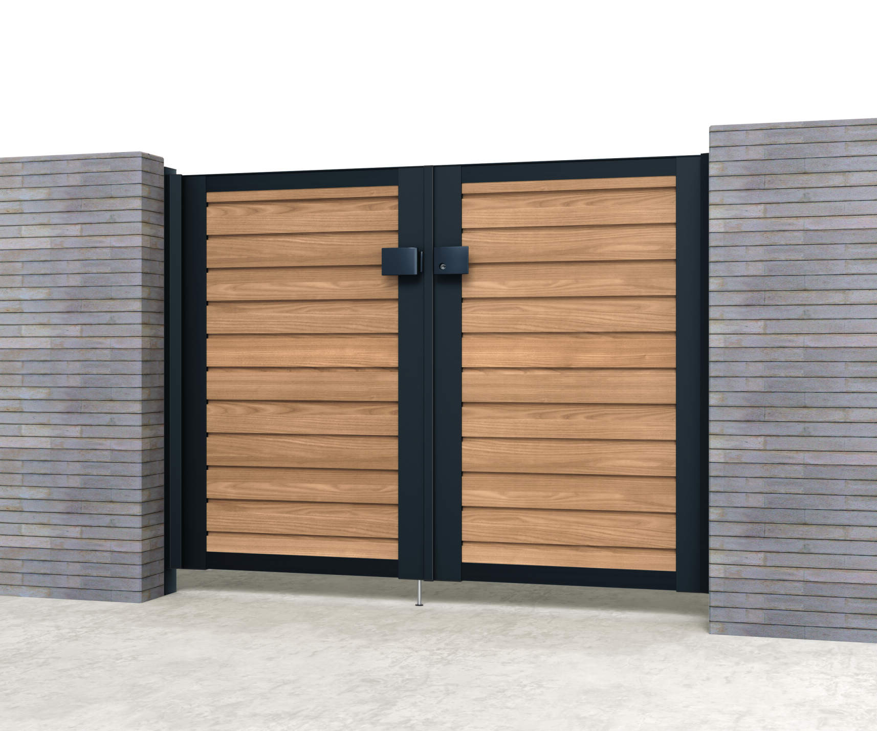 シナモンエルム・ブラック（NEK）　YM型　三協アルミ　門扉　モダン　おしゃれ　エクステリア　愛知・名古屋の外構専門店パートナーホームのエクステリア　製品一覧　シャトレナⅡ　|パートナーホーム