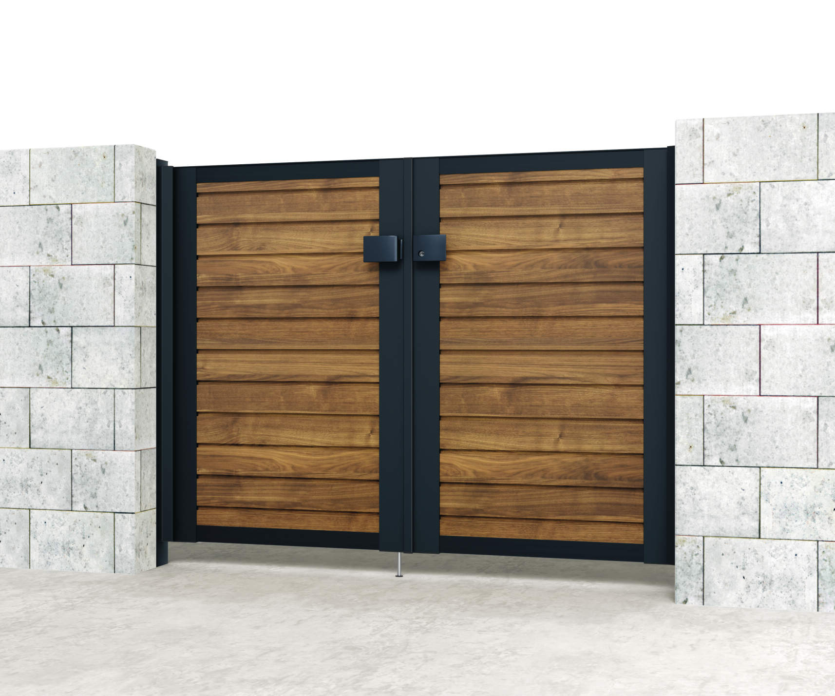 スモークナット・ブラック（JNK）　YM型　三協アルミ　門扉　モダン　おしゃれ　エクステリア　愛知・名古屋の外構専門店パートナーホームのエクステリア　製品一覧　シャトレナⅡ　|パートナーホーム