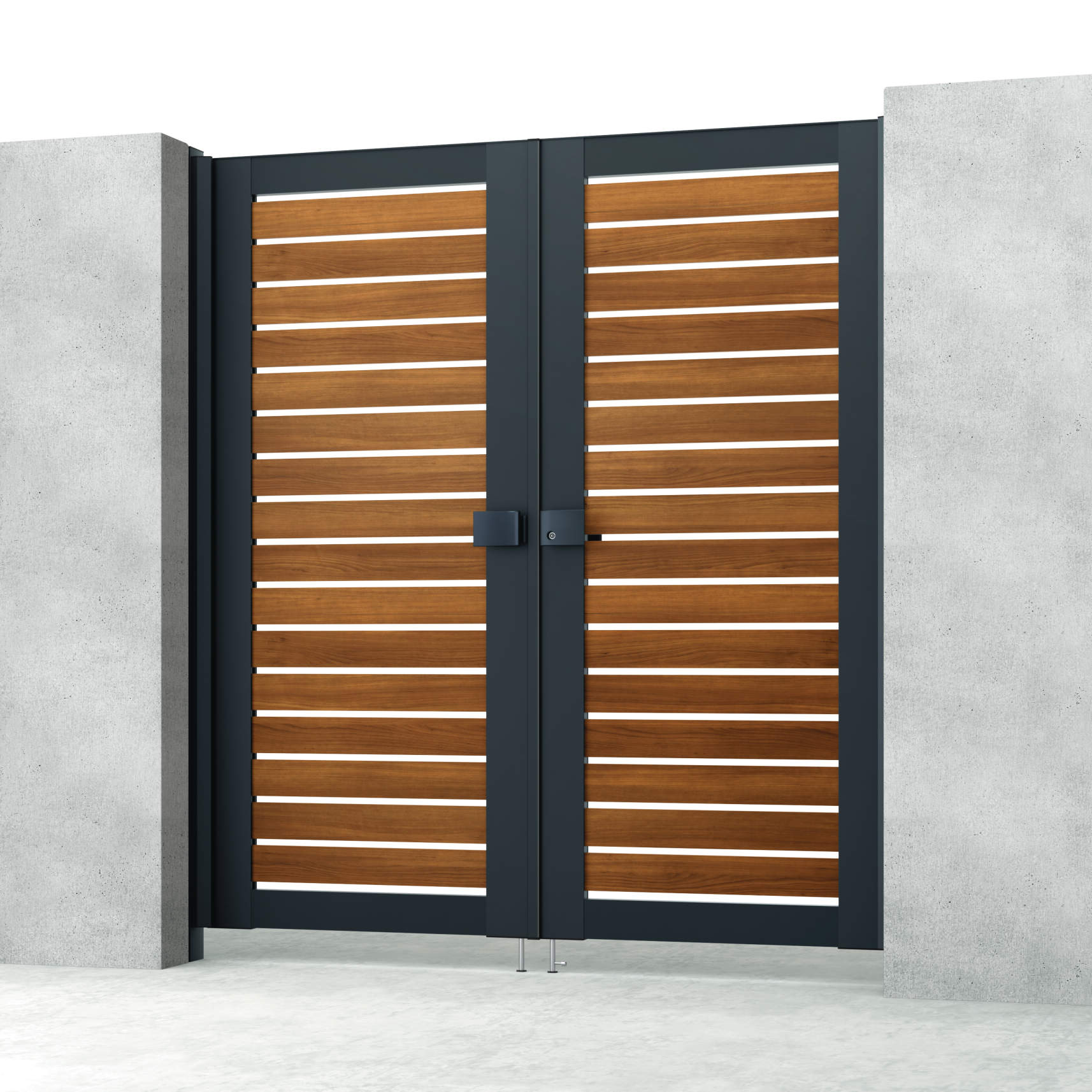 クラフトチェリー・ブラック（YCK）　三協アルミ　門扉　モダン　おしゃれ　エクステリア　愛知・名古屋の外構専門店パートナーホームのエクステリア　製品一覧　シャトレナⅡハイタイプ　Y3H型　|パートナーホーム