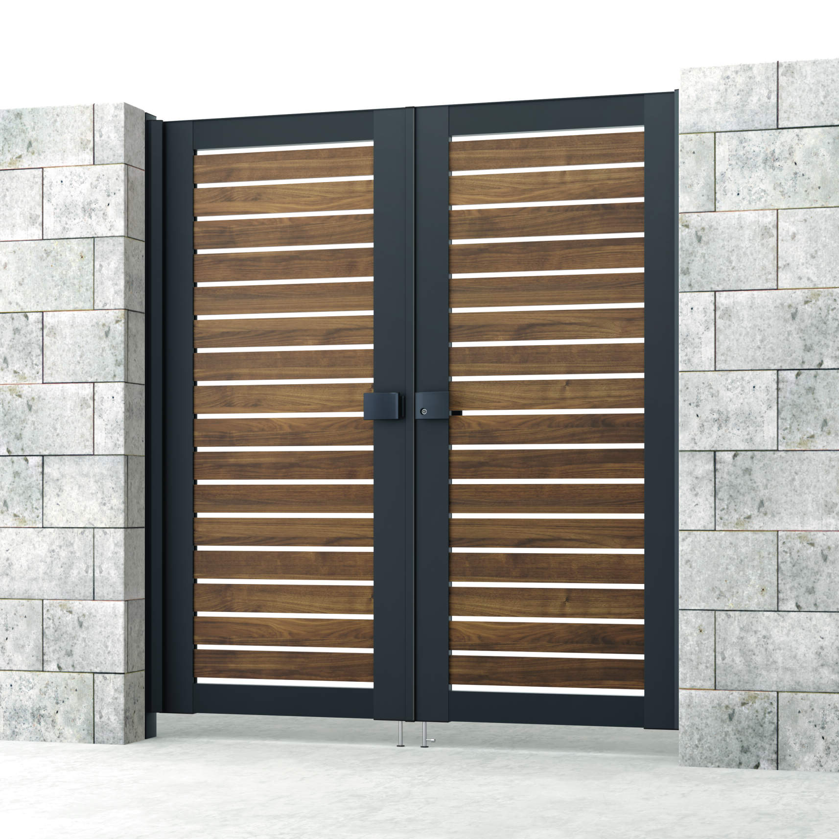 スモークナット・ブラック（JNK）　三協アルミ　門扉　モダン　おしゃれ　エクステリア　愛知・名古屋の外構専門店パートナーホームのエクステリア　製品一覧　シャトレナⅡハイタイプ　Y3H型　|パートナーホーム