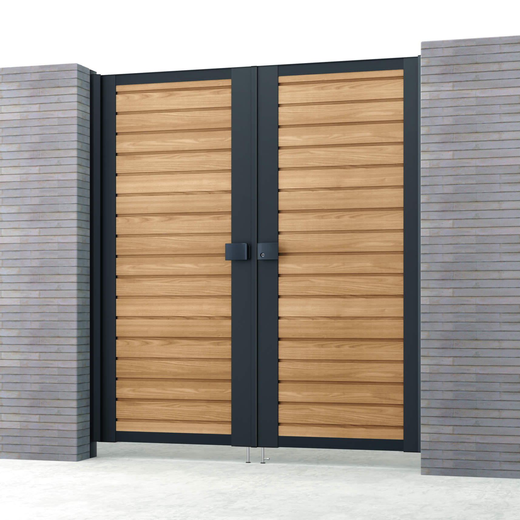 シナモンエルム・ブラック（NEK）　三協アルミ　門扉　モダン　おしゃれ　エクステリア　愛知・名古屋の外構専門店パートナーホームのエクステリア　製品一覧　シャトレナⅡハイタイプ　YMH型　|パートナーホーム