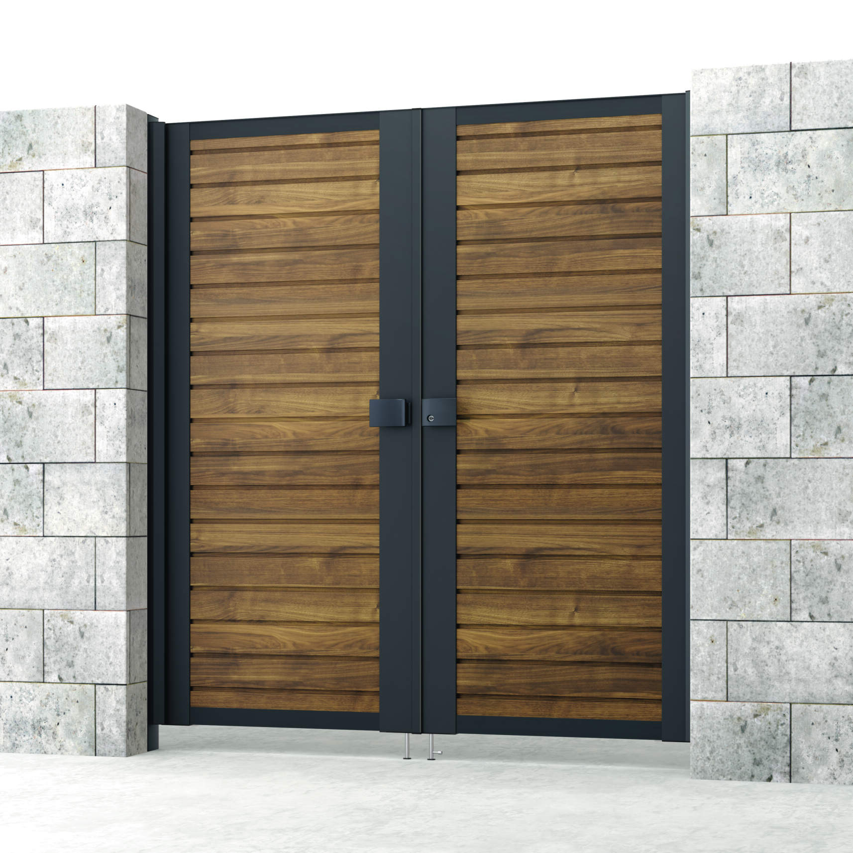 スモークナット・ブラック（JNK）　三協アルミ　門扉　モダン　おしゃれ　エクステリア　愛知・名古屋の外構専門店パートナーホームのエクステリア　製品一覧　シャトレナⅡハイタイプ　YMH型　|パートナーホーム