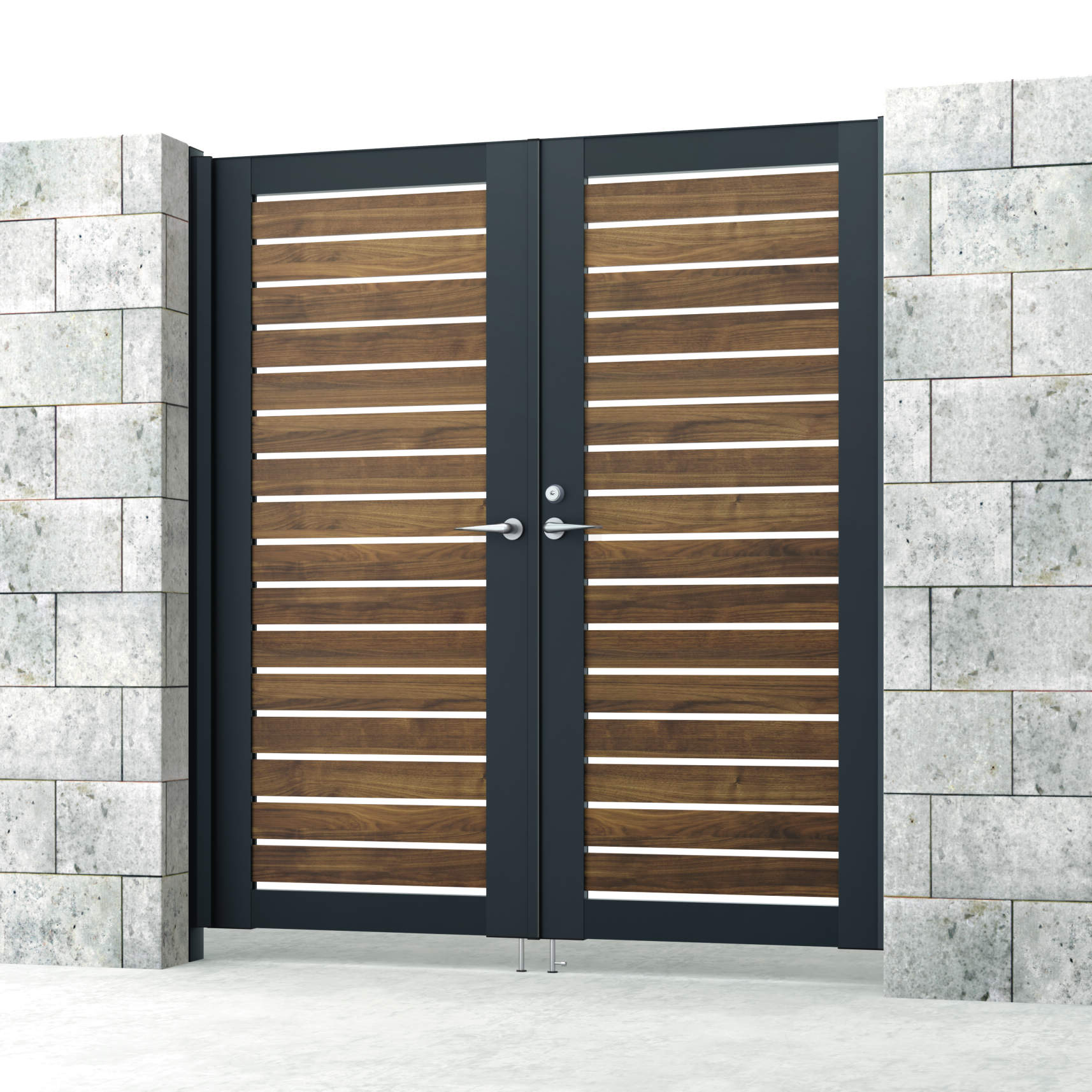 スモークナット・ブラック（JNK）　三協アルミ　門扉　モダン　おしゃれ　エクステリア　愛知・名古屋の外構専門店パートナーホームのエクステリア　製品一覧　シャトレナⅡハイタイプ　Y3HM型　|パートナーホーム