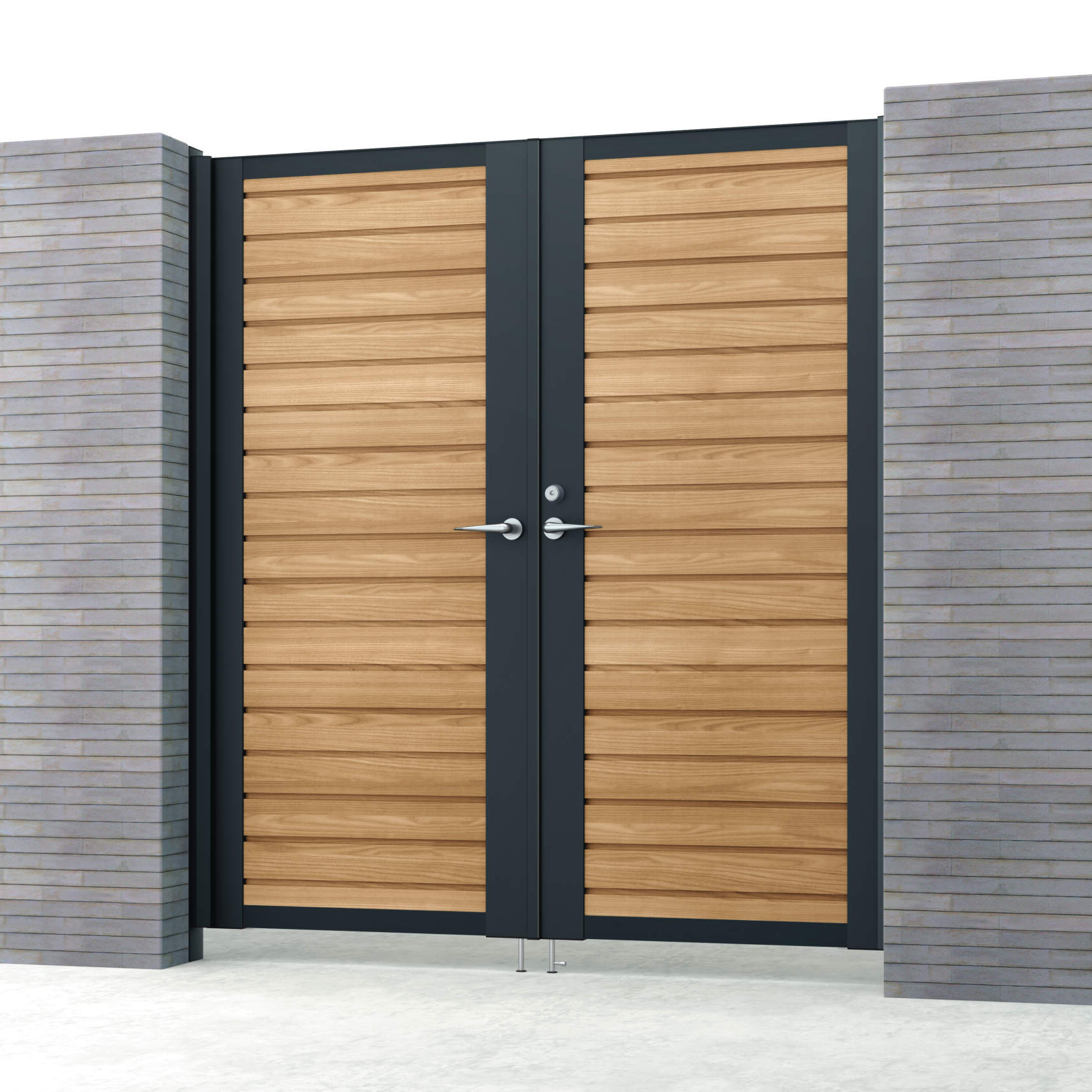 シナモンエルム・ブラック（NEK）　三協アルミ　門扉　モダン　おしゃれ　エクステリア　愛知・名古屋の外構専門店パートナーホームのエクステリア　製品一覧　シャトレナⅡハイタイプ　YMHM型　|パートナーホーム