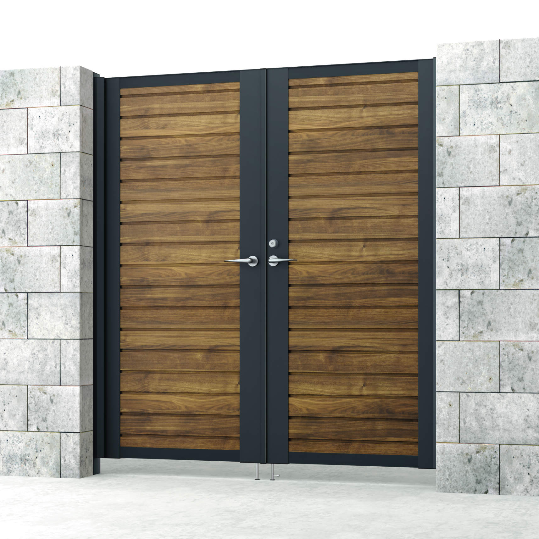 スモークナット・ブラック（JNK）　三協アルミ　門扉　モダン　おしゃれ　エクステリア　愛知・名古屋の外構専門店パートナーホームのエクステリア　製品一覧　シャトレナⅡハイタイプ　YMHM型　|パートナーホーム