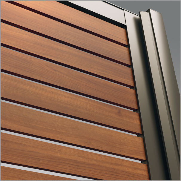 三協アルミ　門扉　モダン　おしゃれ　エクステリア　愛知・名古屋の外構専門店パートナーホームのエクステリア　製品一覧　シャトレナⅡハイタイプ　Y3型（横板格子）　|パートナーホーム