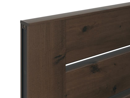 三協アルミ　門扉　モダン　おしゃれ　エクステリア　愛知・名古屋の外構専門店パートナーホームのエクステリア　製品一覧　形材門扉　フレイナ　上端部・上桟部・たて框 すべて木調色で合わせた高級感のある意匠です。見込み面まで木調色がまわり込み、細部にも木目の風合いが感じられます。 ●扉Y2型を除きます。|パートナーホーム