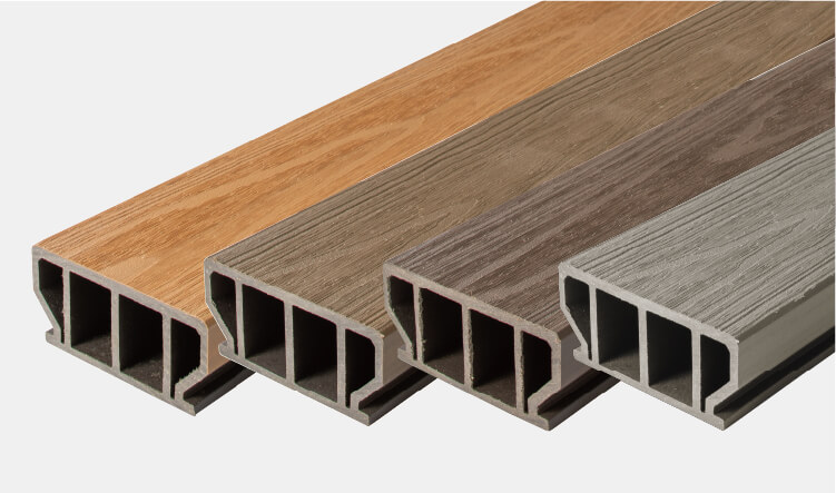 タカショー　ウッドデッキ　モダン　おしゃれ　エクステリア　愛知・名古屋の外構専門店パートナーホームのエクステリア　製品一覧　エバーエコウッド リアル　　床板115mm幅仕様 木目柄の自然な風合いでリズミカルな印象を与えます。|パートナーホーム