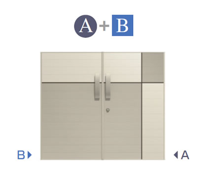 三協アルミ　門扉　モダン　おしゃれ　エクステリア　愛知・名古屋の外構専門店パートナーホームのエクステリア　製品一覧　形材門扉　リフレア　1型　A＋B|パートナーホーム