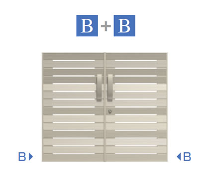 三協アルミ　門扉　モダン　おしゃれ　エクステリア　愛知・名古屋の外構専門店パートナーホームのエクステリア　製品一覧　形材門扉　リフレア　3型　B＋B|パートナーホーム