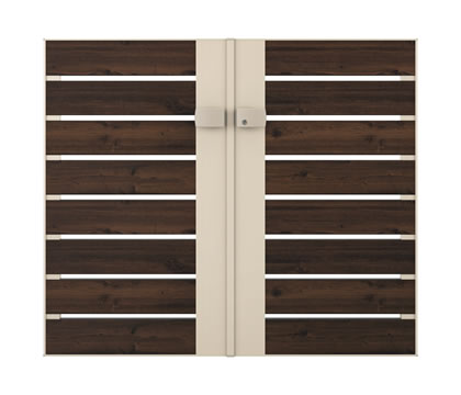 三協アルミ　門扉　モダン　おしゃれ　エクステリア　愛知・名古屋の外構専門店パートナーホームのエクステリア　製品一覧　形材門扉　フレイナ　Y2型|パートナーホーム