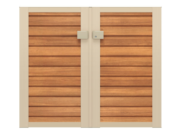 三協アルミ　門扉　モダン　おしゃれ　エクステリア　愛知・名古屋の外構専門店パートナーホームのエクステリア　製品一覧　シャトレナⅡ　YM型（横目隠し）|パートナーホーム