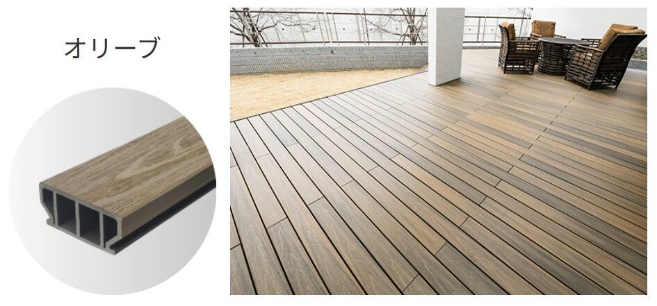 タカショー　ウッドデッキ　モダン　おしゃれ　エクステリア　愛知・名古屋の外構専門店パートナーホームのエクステリア　製品一覧　エバーエコウッド リアル　|パートナーホーム