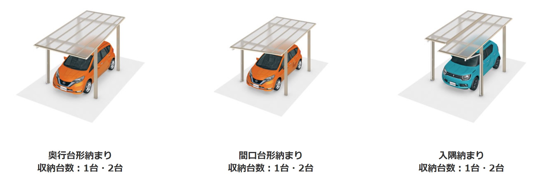 両側支持タイプ　三協アルミ　カーポート　モダン　おしゃれ　エクステリア　愛知・名古屋の外構専門店パートナーホームのエクステリア　製品一覧　スカイリード　|パートナーホーム