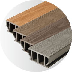 タカショー　ウッドデッキ　モダン　おしゃれ　エクステリア　愛知・名古屋の外構専門店パートナーホームのエクステリア　製品一覧　エバーエコウッド リアル　03 空間に応じて選べる カラーバリエーション 自然な風合いが魅力的な4種類のカラーバリエーションをご用意。さまざまな住宅にも優しく溶け込みます。|パートナーホーム