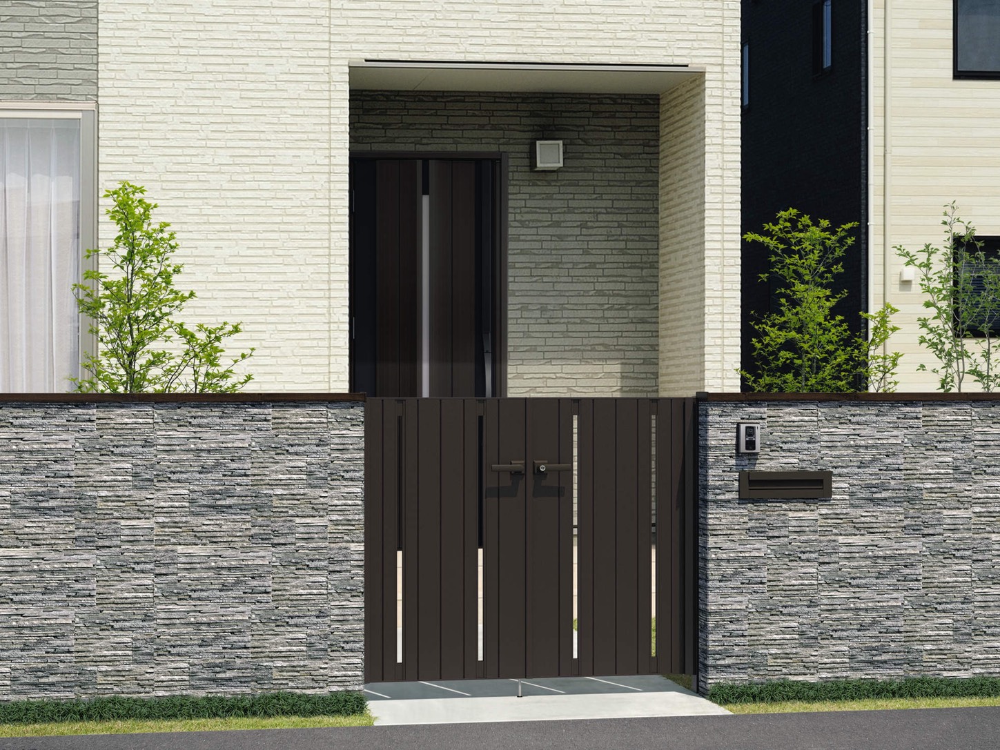 三協アルミ　フレイナ　SD型・SC型【外構エクステリア商品】|三協アルミ　門扉　モダン　おしゃれ　エクステリア　愛知・名古屋の外構専門店パートナーホームのエクステリア　製品一覧　形材門扉　フレイナ　SD型　サムネイル|パートナーホーム