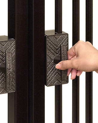 三協アルミ　門扉　モダン　おしゃれ　エクステリア　愛知・名古屋の外構専門店パートナーホームのエクステリア　製品一覧　形材門扉　有磯|パートナーホーム