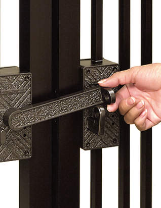 三協アルミ　門扉　モダン　おしゃれ　エクステリア　愛知・名古屋の外構専門店パートナーホームのエクステリア　製品一覧　形材門扉　有磯|パートナーホーム