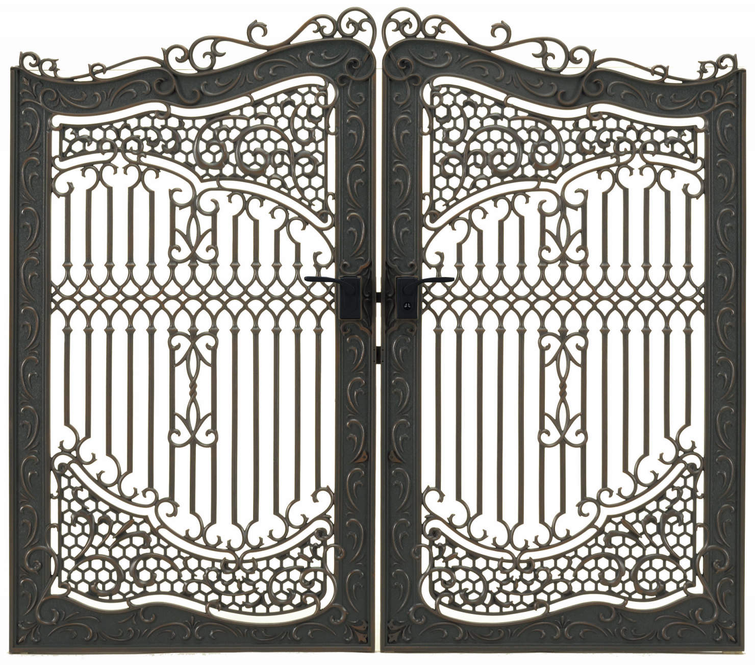 繊細で美しいレース刺しゅう風模様。ヨーロッパの上質な暮らしをイメージする鋳物門扉です。 立体感を強調した重厚なフレーム。繊細なレース模様をあしらった多彩なデザインパターンが美しく融合します。 三協アルミ　門まわり　モダン　おしゃれ　エクステリア　愛知・名古屋の外構専門店パートナーホームのエクステリア　製品一覧　鋳物門扉　ビアンベール|パートナーホーム