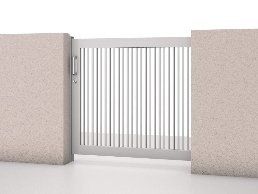 SRN-2　サンシルバー（SLC）　袖扉なしタイプ　1712　三協アルミ　門まわり　モダン　おしゃれ　エクステリア　愛知・名古屋の外構専門店パートナーホームのエクステリア　製品一覧　スライド門扉　レナード　|パートナーホーム