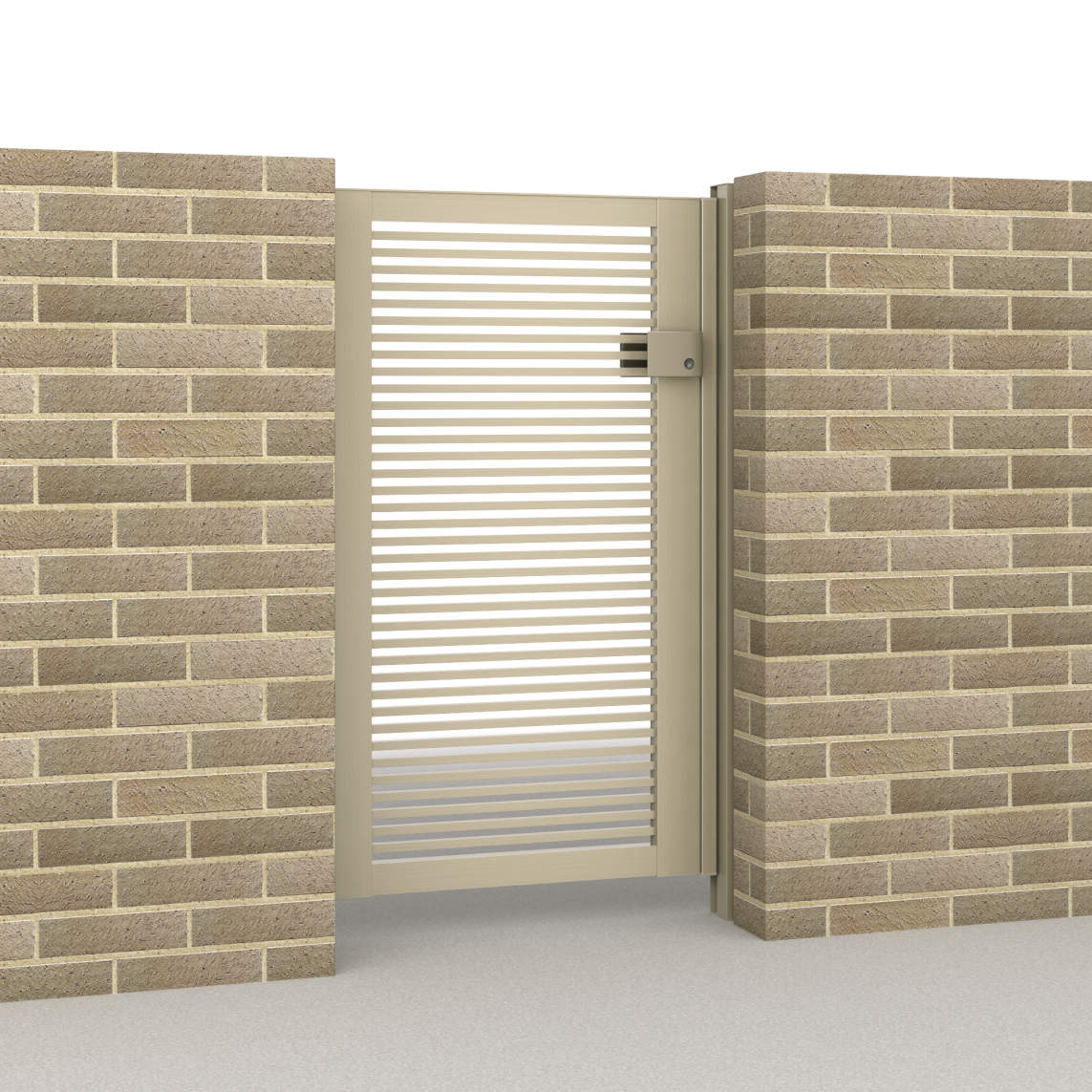 片開きタイプ　三協アルミ　門扉　モダン　おしゃれ　エクステリア　愛知・名古屋の外構専門店パートナーホームのエクステリア　製品一覧　形材門扉　レジリア　Y1型　|パートナーホーム