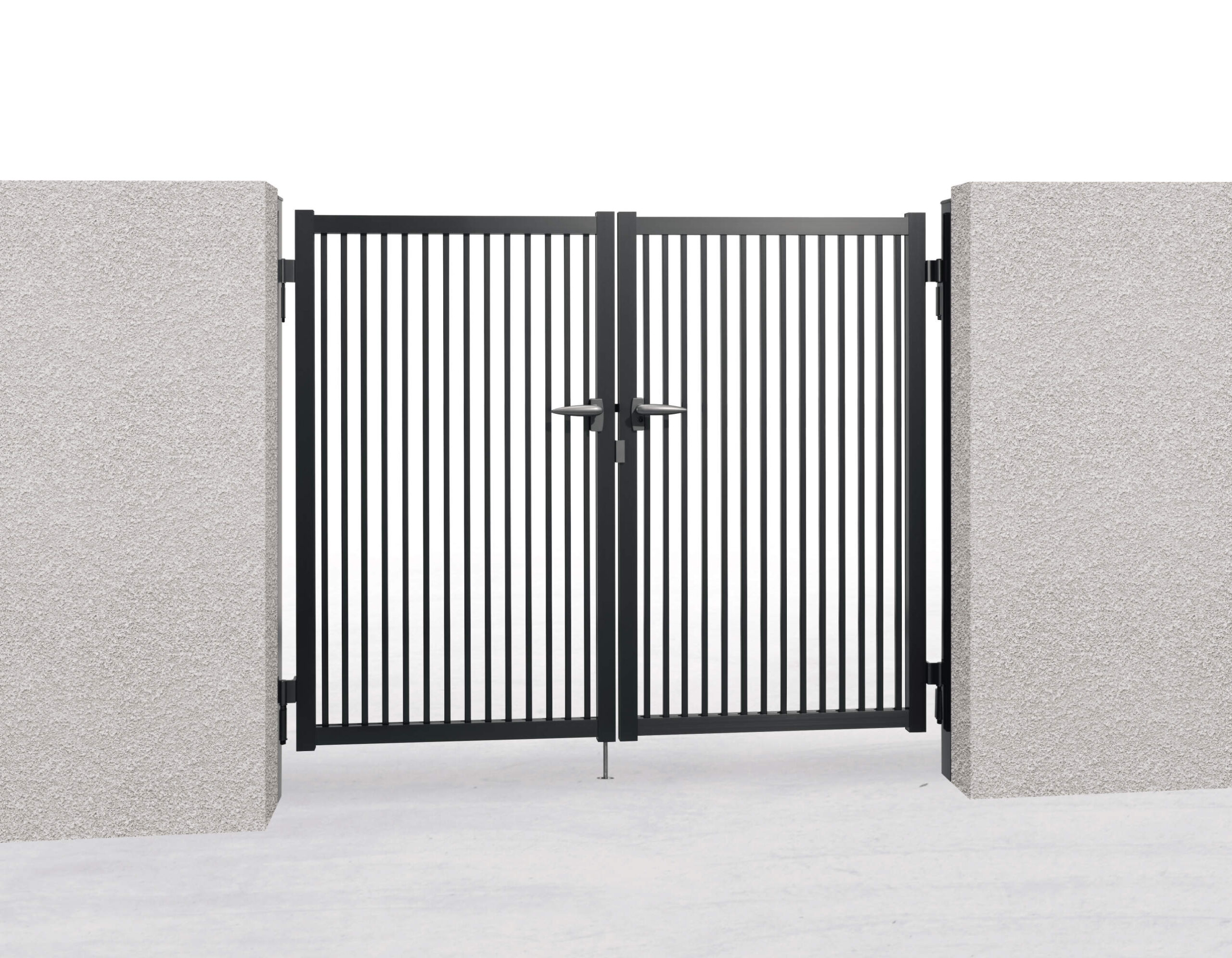 0712/ブラック（KC）　三協アルミ　門扉　モダン　おしゃれ　エクステリア　愛知・名古屋の外構専門店パートナーホームのエクステリア　製品一覧　形材門扉　末広|パートナーホーム