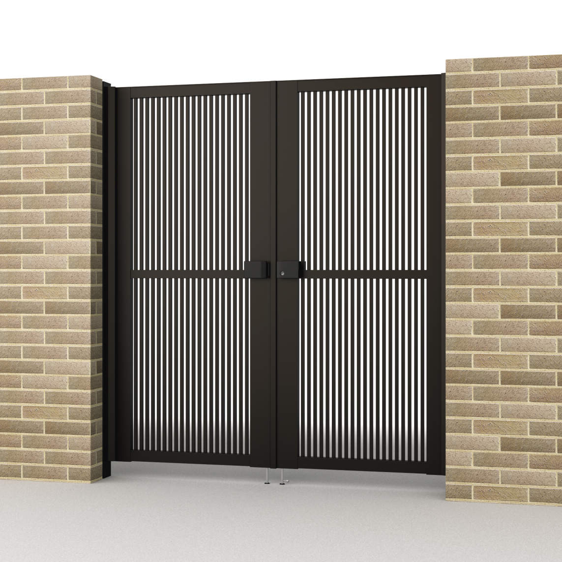 0818/すき間ガード（吊元側）/ダークブロンズ（BD）　三協アルミ　門扉　モダン　おしゃれ　エクステリア　愛知・名古屋の外構専門店パートナーホームのエクステリア　製品一覧　形材門扉　レジリアハイタイプ　|パートナーホーム