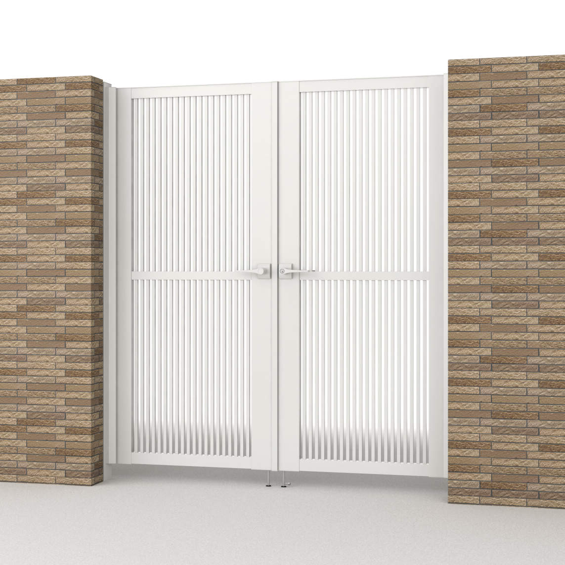 0818/すき間ガード（吊元側）/ホワイト（WH）　三協アルミ　門扉　モダン　おしゃれ　エクステリア　愛知・名古屋の外構専門店パートナーホームのエクステリア　製品一覧　形材門扉　レジリアハイタイプ　|パートナーホーム