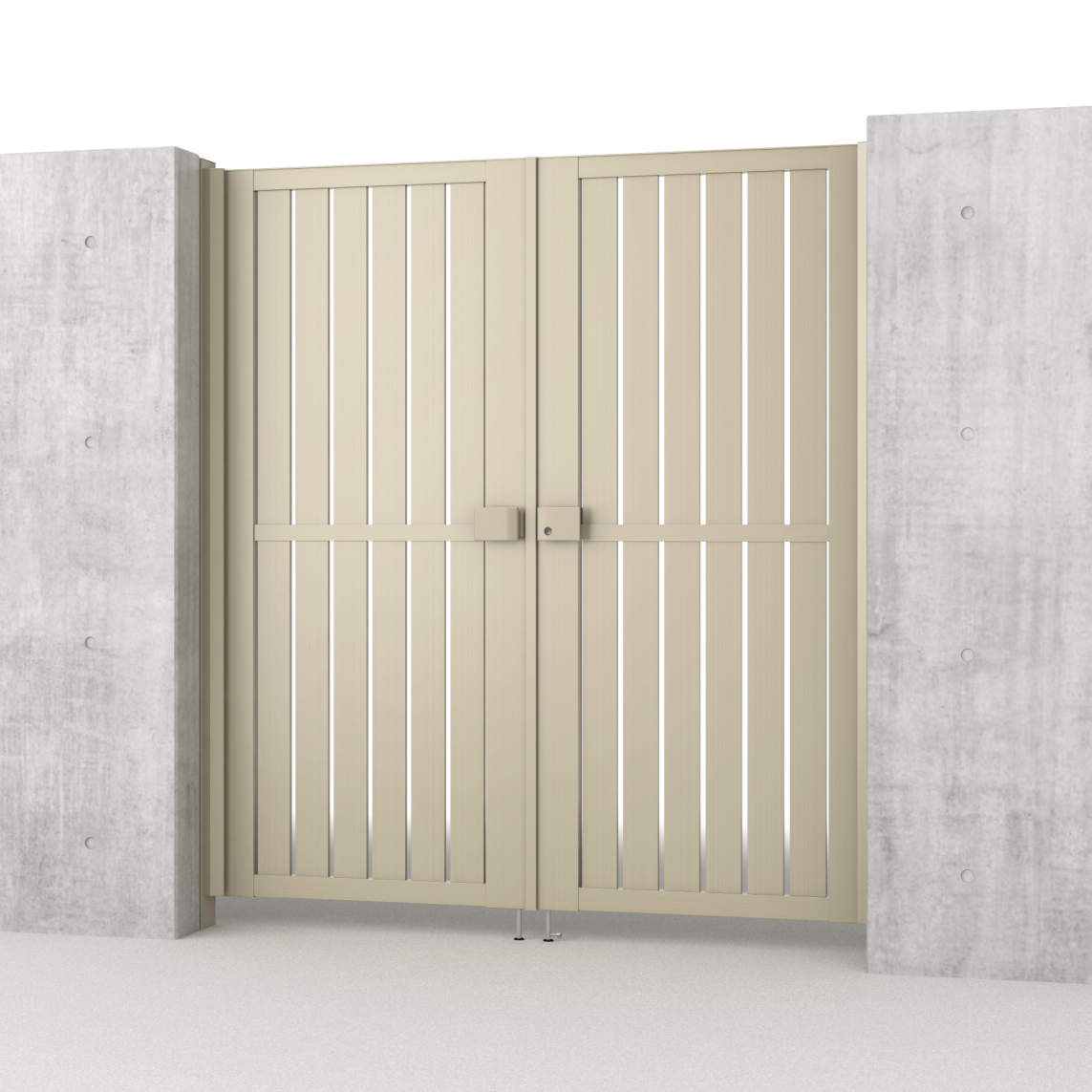 0818/すき間ガード（吊元側）/アーバングレー（UC）　三協アルミ　門扉　モダン　おしゃれ　エクステリア　愛知・名古屋の外構専門店パートナーホームのエクステリア　製品一覧　形材門扉　レジリアハイタイプ　T3H型|パートナーホーム