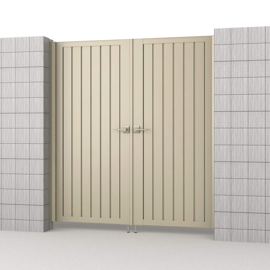 0818/すき間ガード（吊元側）/アーバングレー（UC）　三協アルミ　門扉　モダン　おしゃれ　エクステリア　愛知・名古屋の外構専門店パートナーホームのエクステリア　製品一覧　形材門扉　レジリアハイタイプ　TMH型|パートナーホーム