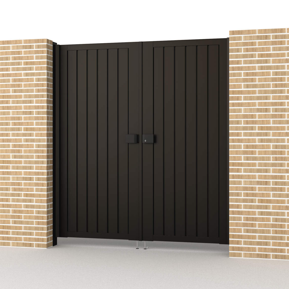 0818/すき間ガード（吊元側）/ダークブロンズ（BD）　三協アルミ　門扉　モダン　おしゃれ　エクステリア　愛知・名古屋の外構専門店パートナーホームのエクステリア　製品一覧　形材門扉　レジリアハイタイプ　TMH型|パートナーホーム