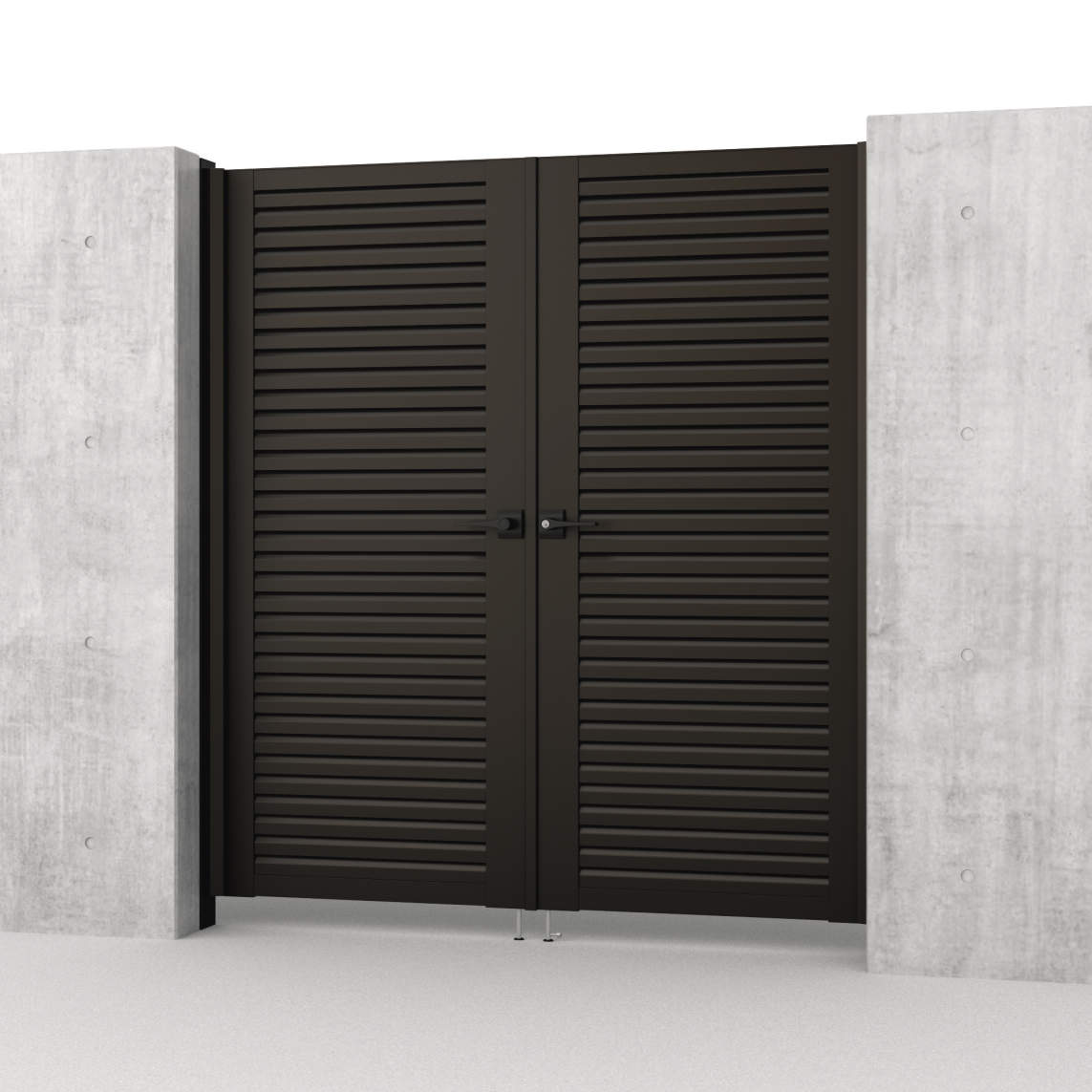 0818/すき間ガード（吊元側）/アーバングレー（UC）　三協アルミ　門扉　モダン　おしゃれ　エクステリア　愛知・名古屋の外構専門店パートナーホームのエクステリア　製品一覧　形材門扉　レジリアハイタイプ　YLH型|パートナーホーム