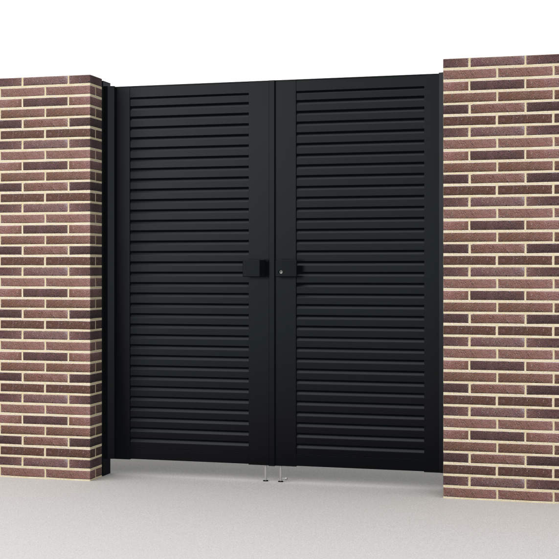 0818/すき間ガード（吊元側）/ブラック（KC）　三協アルミ　門扉　モダン　おしゃれ　エクステリア　愛知・名古屋の外構専門店パートナーホームのエクステリア　製品一覧　形材門扉　レジリアハイタイプ　YLH型|パートナーホーム