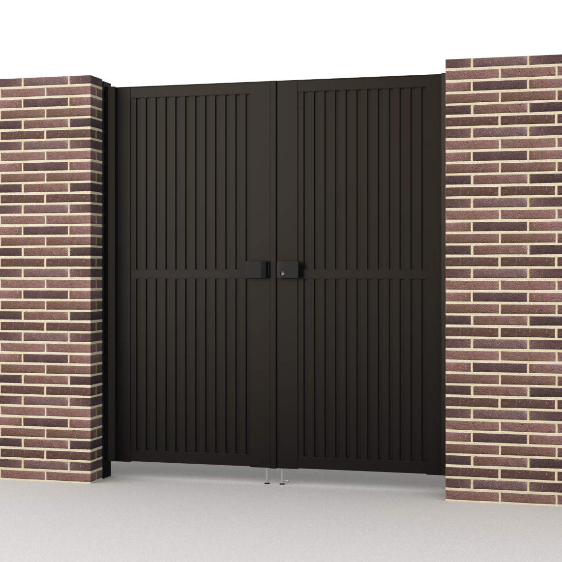 0818/すき間ガード（吊元側）/ダークブロンズ（BD）　三協アルミ　門扉　モダン　おしゃれ　エクステリア　愛知・名古屋の外構専門店パートナーホームのエクステリア　製品一覧　形材門扉　レジリアハイタイプ　TLH型|パートナーホーム