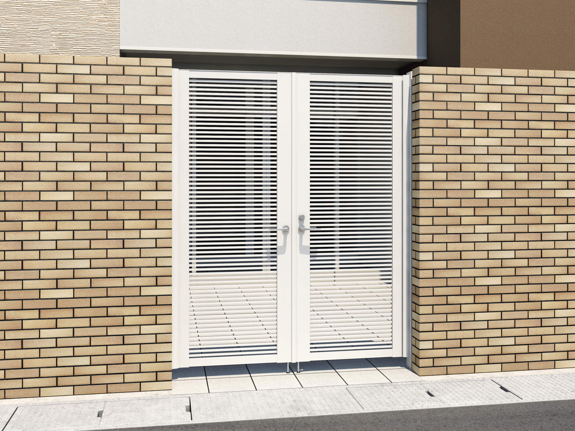 三協アルミ　レジリアハイタイプ　HM型・HK型【外構エクステリア商品】|0818/すき間ガード（吊元側）/ホワイト（WH）　三協アルミ　門扉　モダン　おしゃれ　エクステリア　愛知・名古屋の外構専門店パートナーホームのエクステリア　製品一覧　形材門扉　レジリアハイタイプ　|パートナーホーム