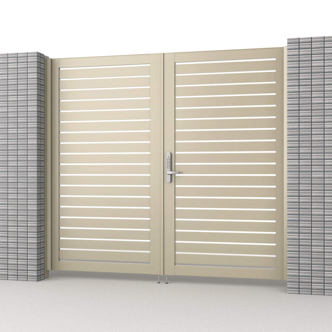 Y3HK型　1120/すき間ガード（吊元側）/アーバングレー（UC）　三協アルミ　門扉　モダン　おしゃれ　エクステリア　愛知・名古屋の外構専門店パートナーホームのエクステリア　製品一覧　形材門扉　レジリアハイタイプ|パートナーホーム