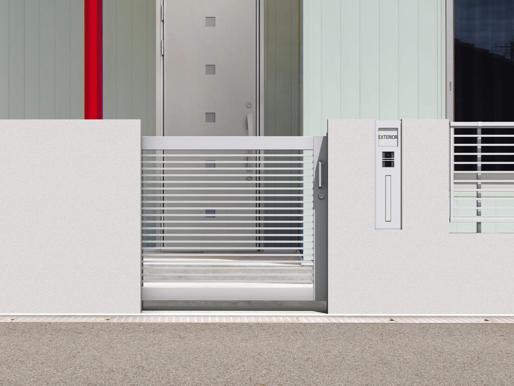 三協アルミ　スライド門扉　レナード　１型・２型【外構エクステリア商品】|サムネイル　三協アルミ　門まわり　モダン　おしゃれ　エクステリア　愛知・名古屋の外構専門店パートナーホームのエクステリア　製品一覧　スライド門扉　レナード　|パートナーホーム