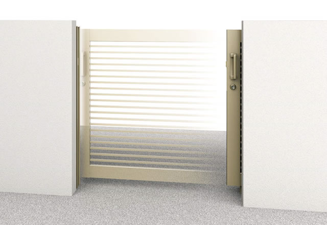 袖扉なしタイプ 最大有効開口幅1168mmまで対応可能です。 三協アルミ　門まわり　モダン　おしゃれ　エクステリア　愛知・名古屋の外構専門店パートナーホームのエクステリア　製品一覧　スライド門扉　レナード　　|パートナーホーム