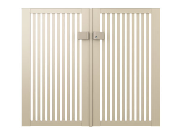 三協アルミ　門扉　モダン　おしゃれ　エクステリア　愛知・名古屋の外構専門店パートナーホームのエクステリア　製品一覧　形材門扉　レジリア　T2型（たて太格子）|パートナーホーム